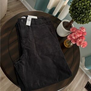 NWT Loft high rise wide leg fine whale corduroy pants.